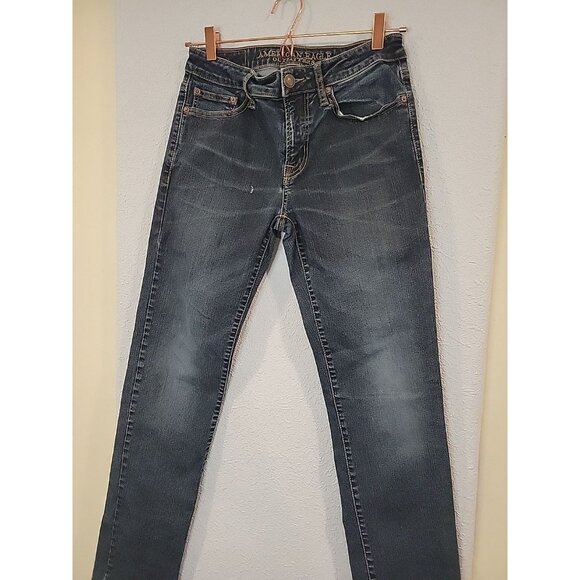 American Eagle Jeans Mens 28x32 Slim Straight Extreme Flex 4 Dark Wash Fit 28x31 - Picture 2 of 5